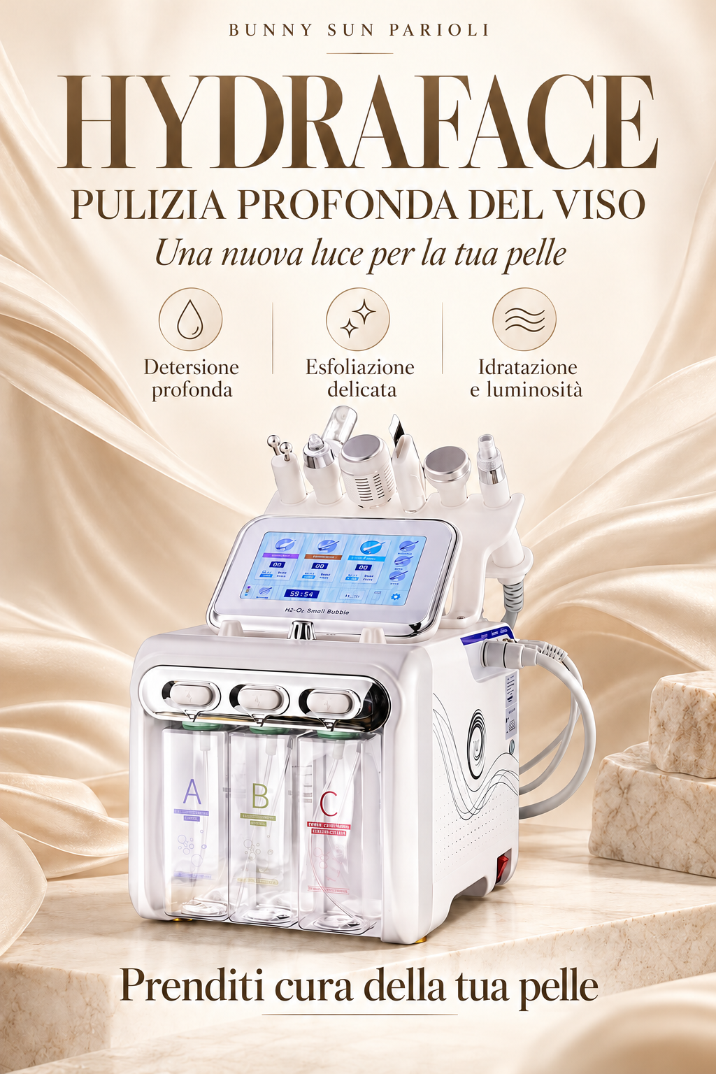 Poster Hydraface beige, minimalista e raffinato